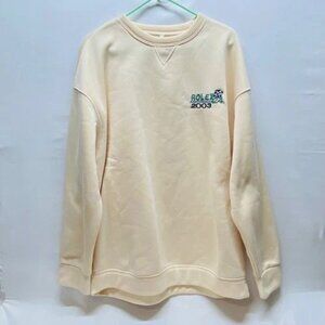 Rolex Daytona 24 Logo Sweatshirt Men's XL Cream Long Sleeve Sweater Vintage 2003